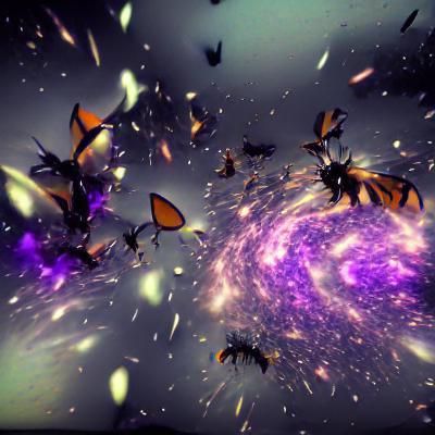 Butterfly Swarm Consumes a Galaxy in 3D