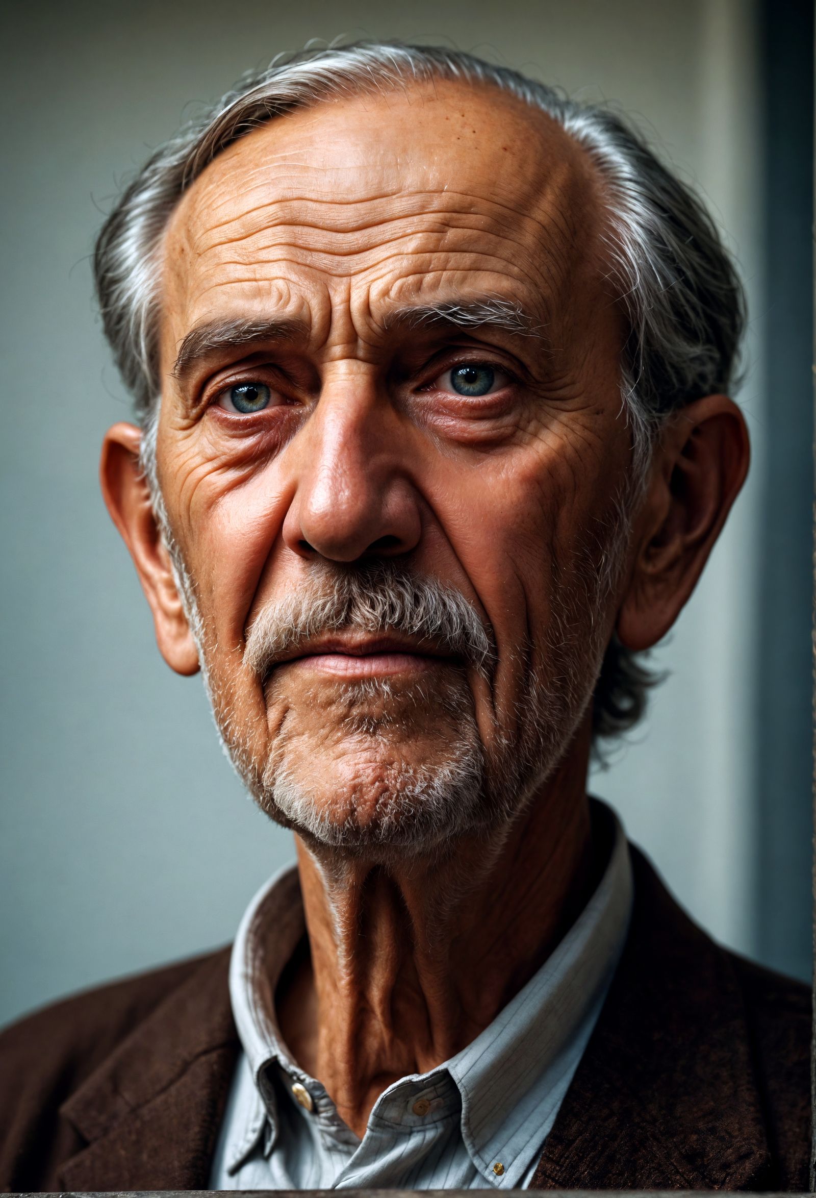 Hyperrealistic Portrait of an Old Man in HDR