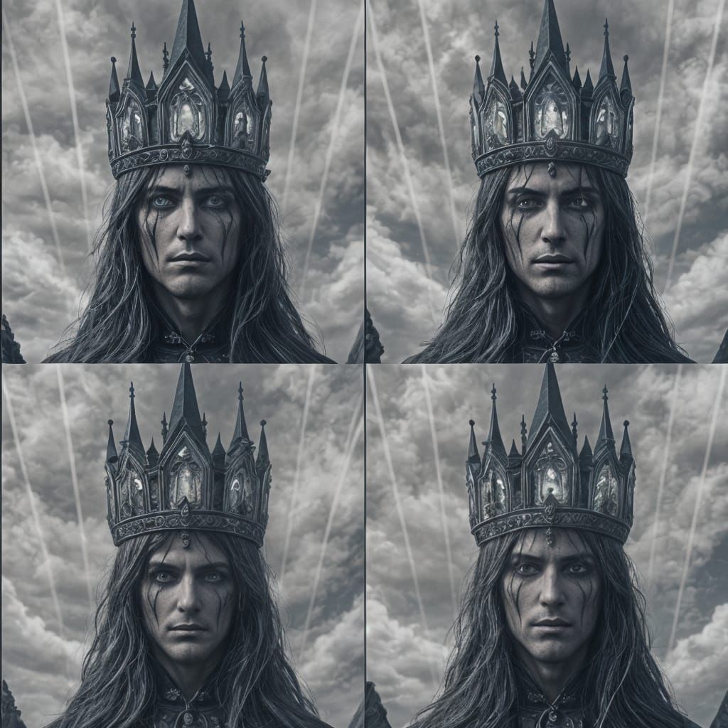 Gothic Chapel Interior with Dark Lord and Vampire