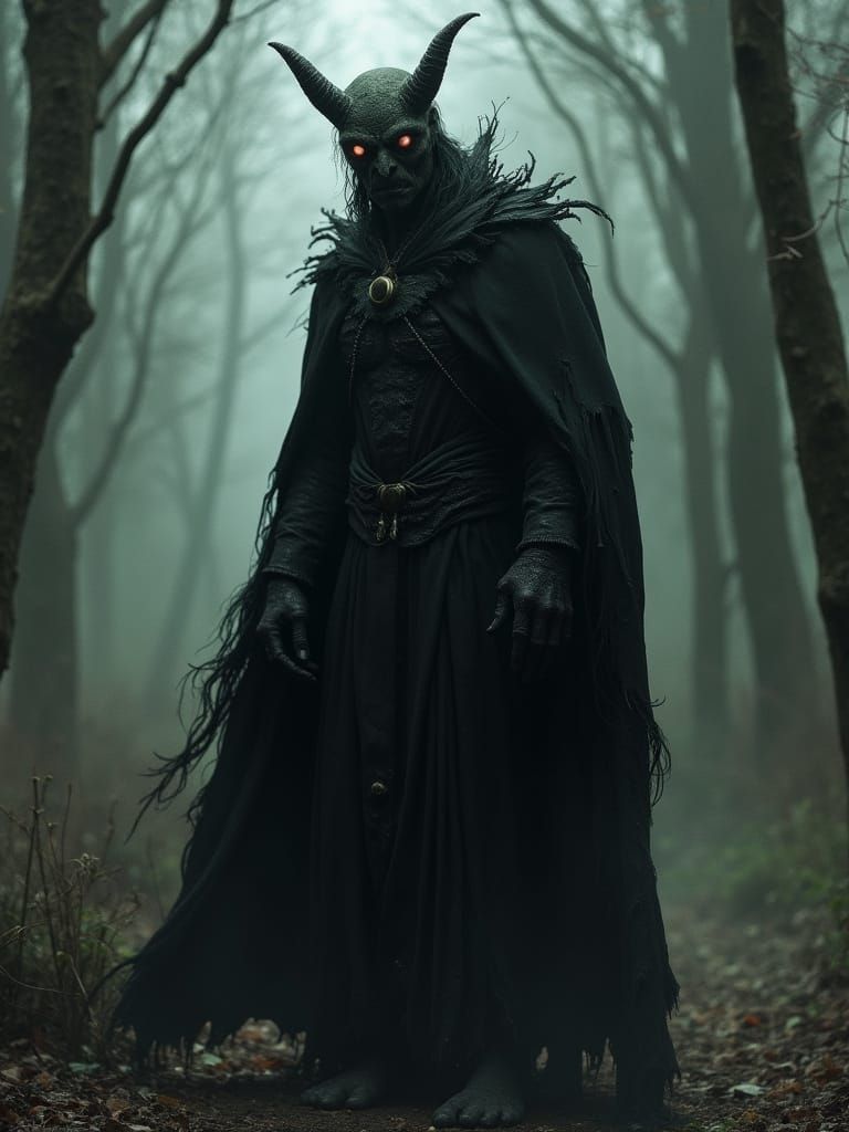 Dark Vampire Wizard in Surreal Gothic Horror Style