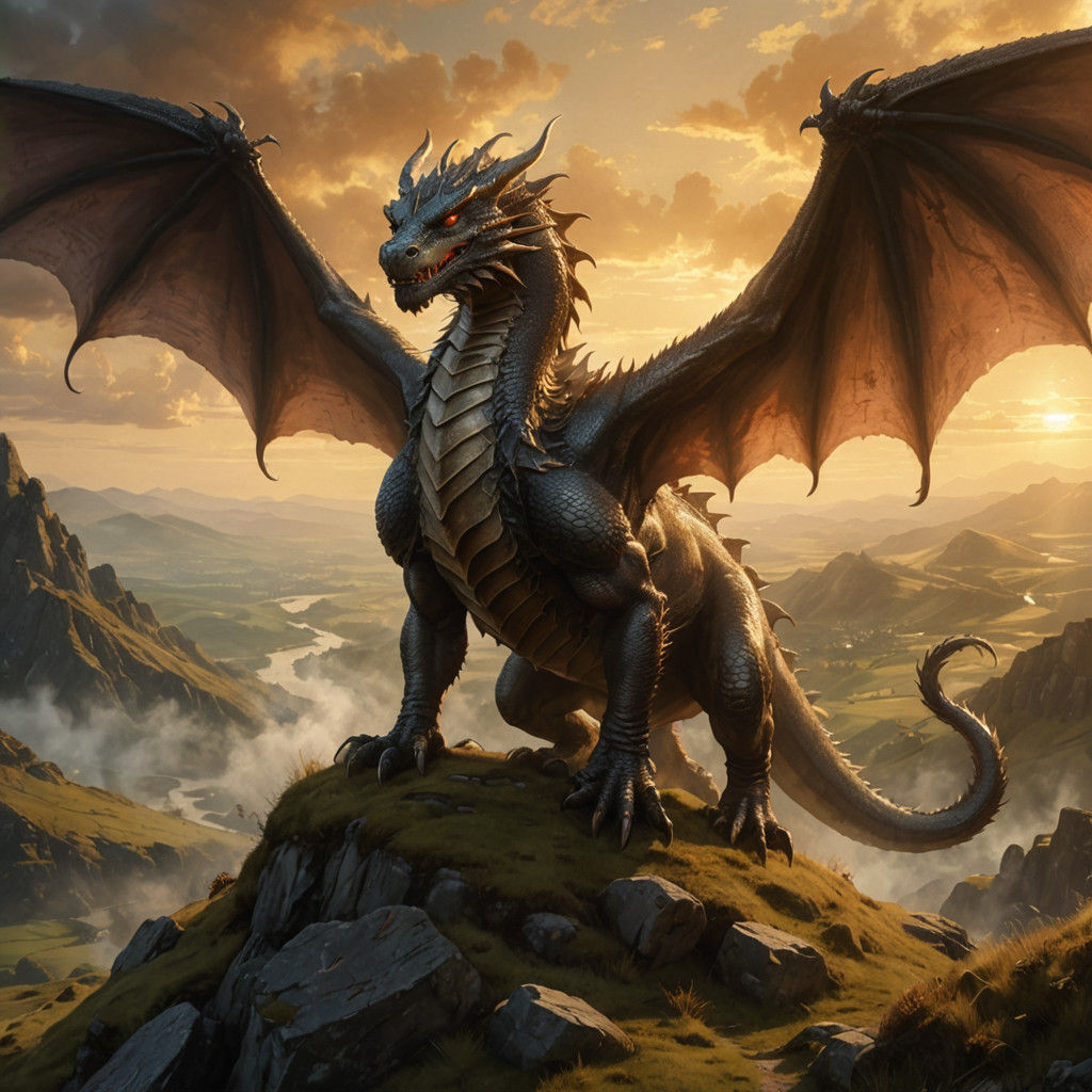 Mystical Scottish Dragon Roars into Battle