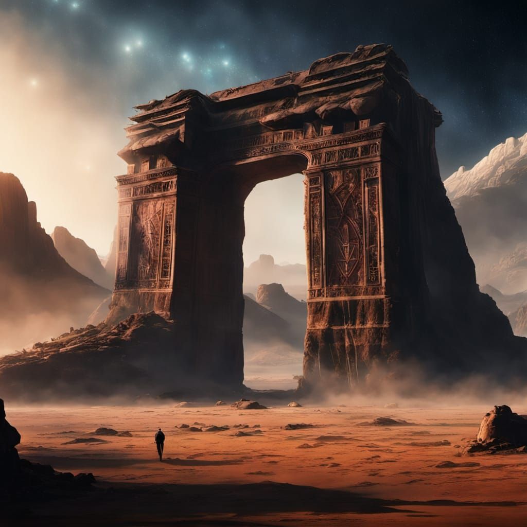 Cosmic Portal: Ancient Archway to Another Dimension