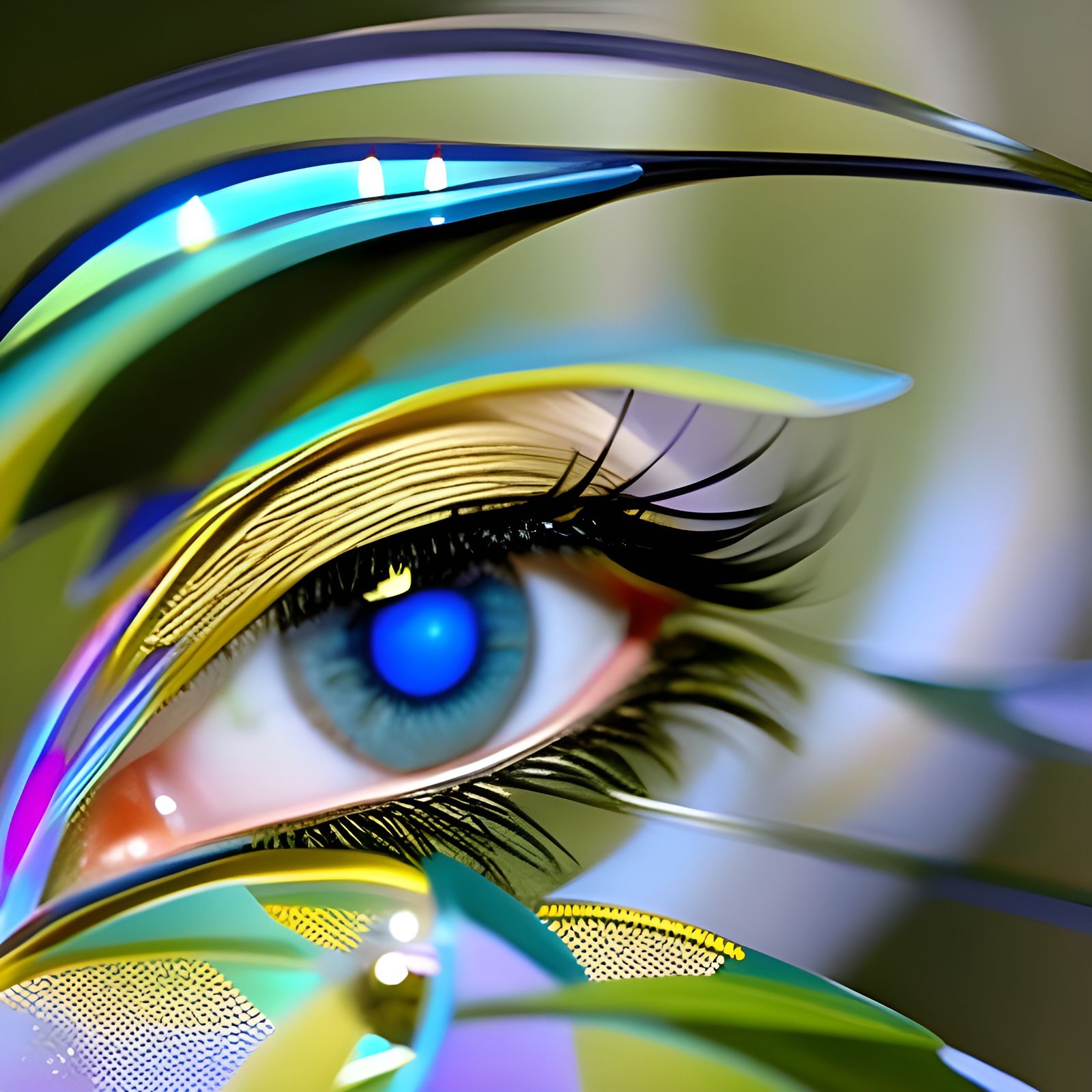 Emerald Gemstone Tunneling Through Space: Surreal Impression...