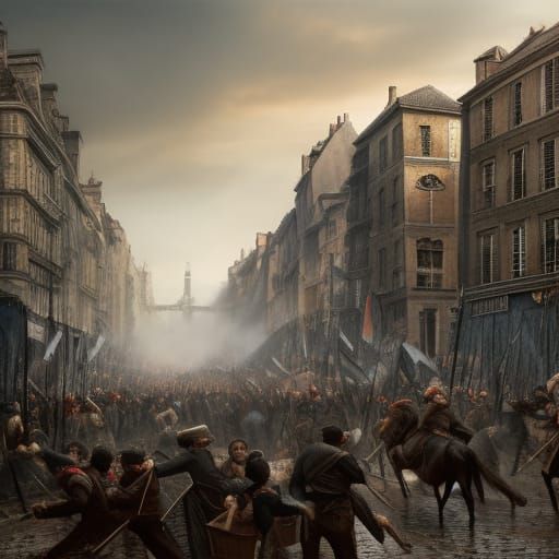 Les Misérables Barricade in Detailed Matte Painting