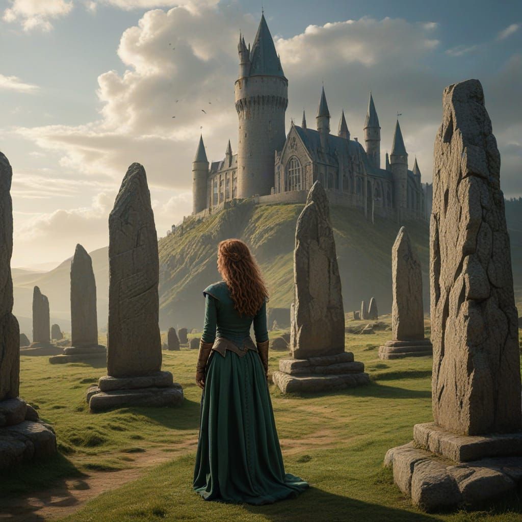 Mystical Celtic Goddess in a Medieval Fantasy Realm