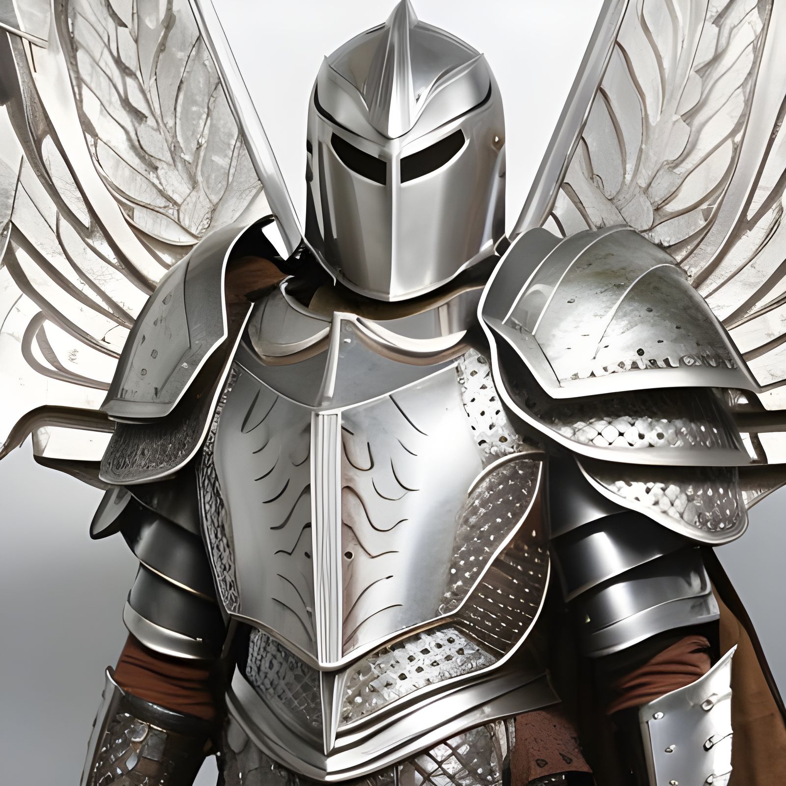 Handsome Knight Angel in Detailed Armor