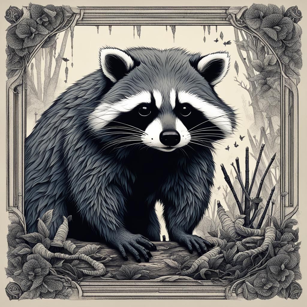 Deep One Raccoon Hybrid Creature