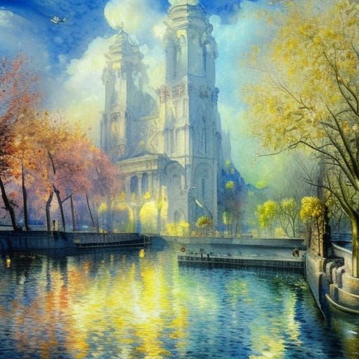 Impressionist Gouache Painting in Hyperrealistic Style