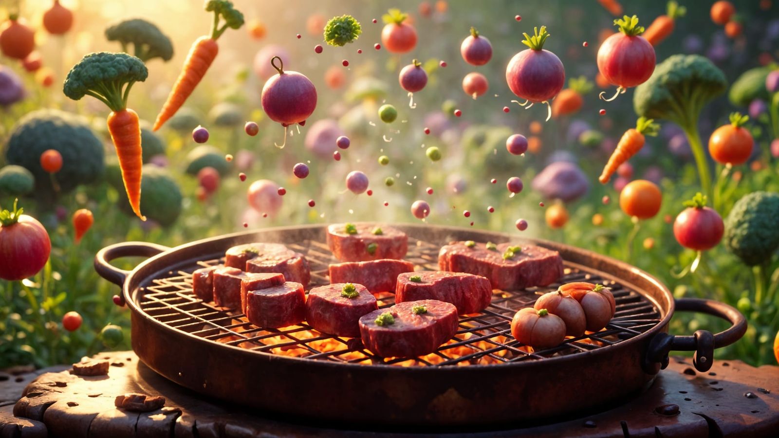 Vibrant Pixar-Style Barbecue Celebration
