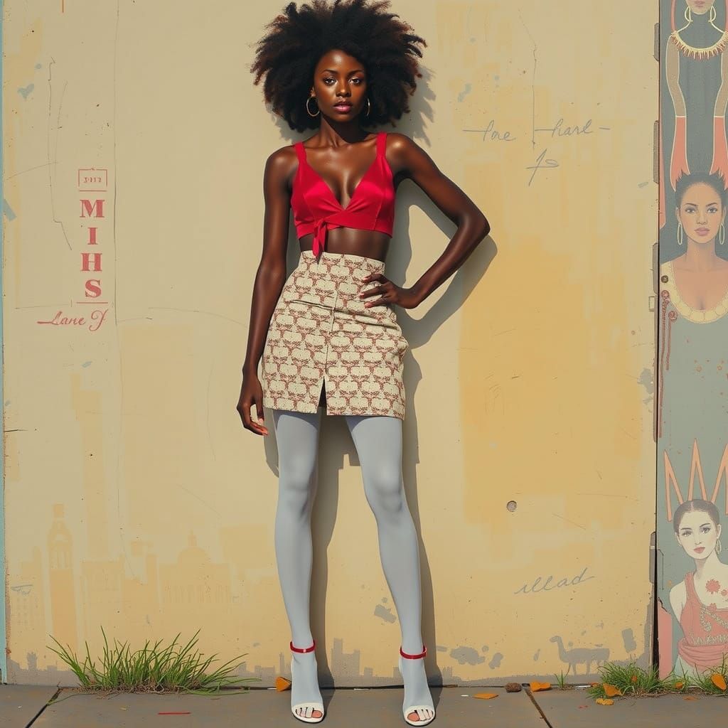 Bold Portrait of Transgender Woman in Vibrant Colors