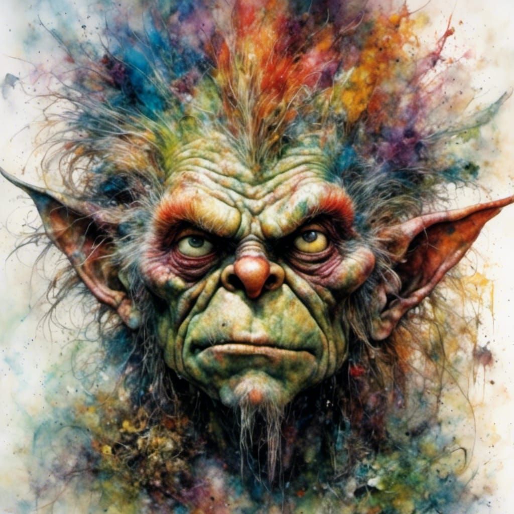 Badass Goblin King Portrait in Fantasy Style