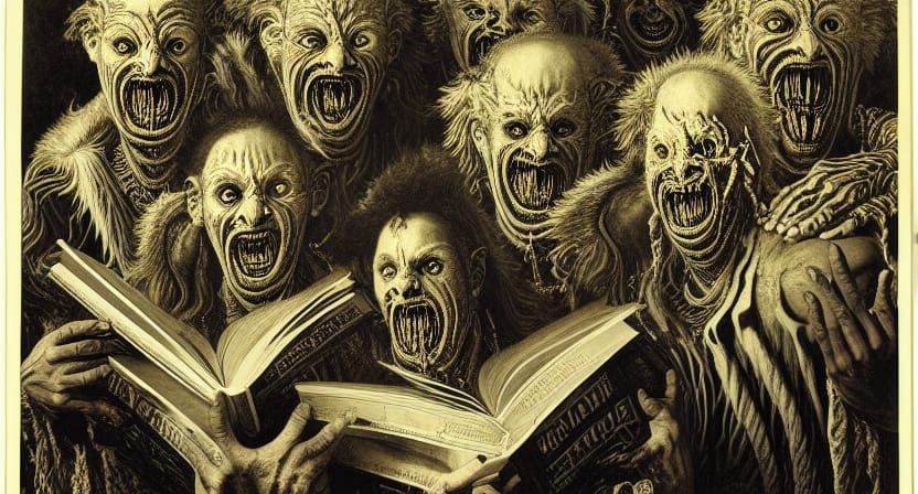 Sinister Sorcerers Reading with Mandelbulb Demons