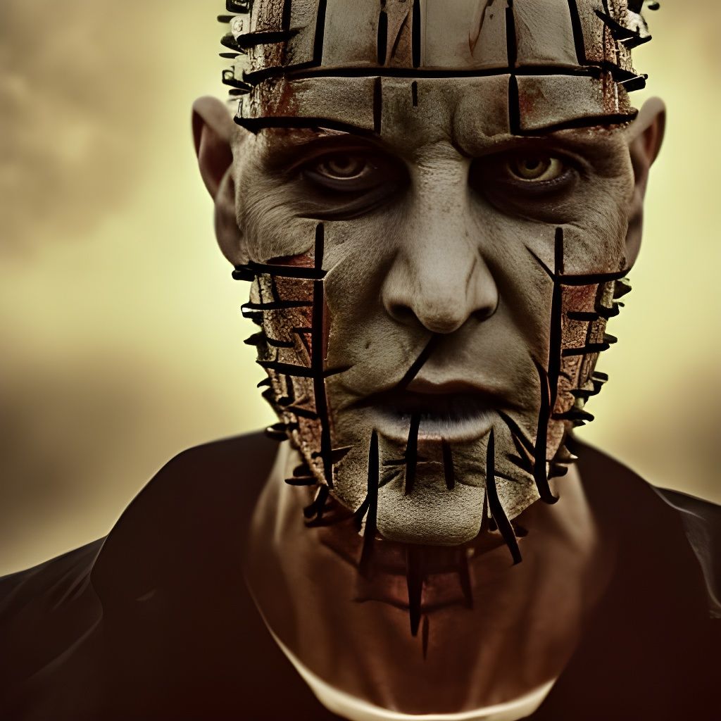 Hellraiser Cenobites Portrait in Realistic Horror Style