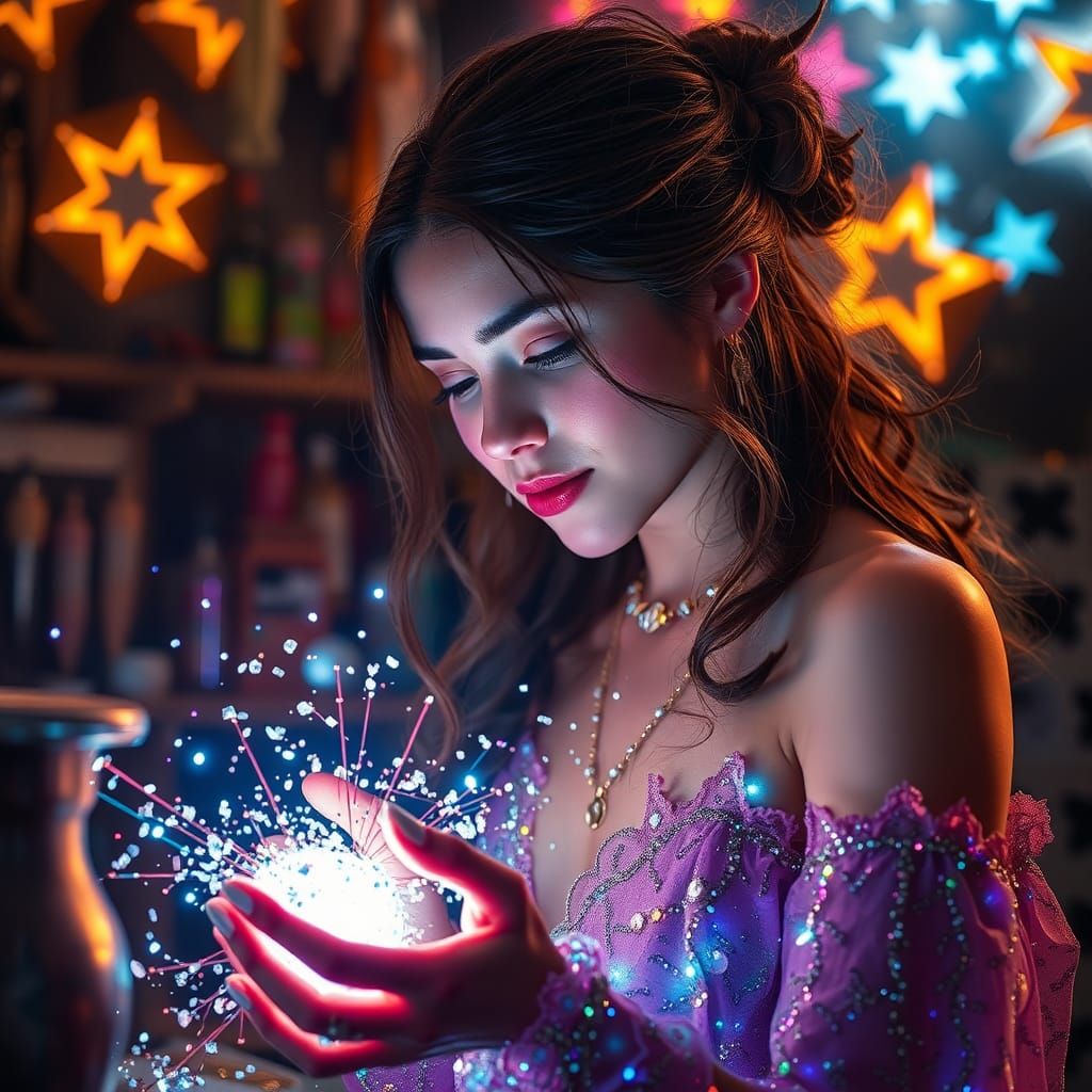 Starlight Harvester in Whimsical Workshop