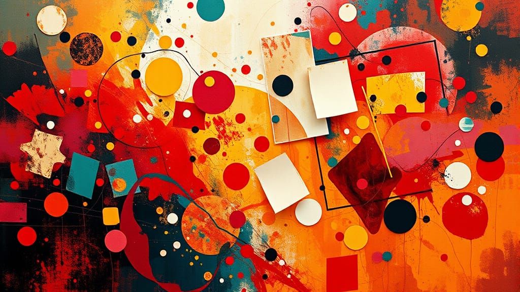 Abstract Jazz Saxophone Art in Expressionist Style