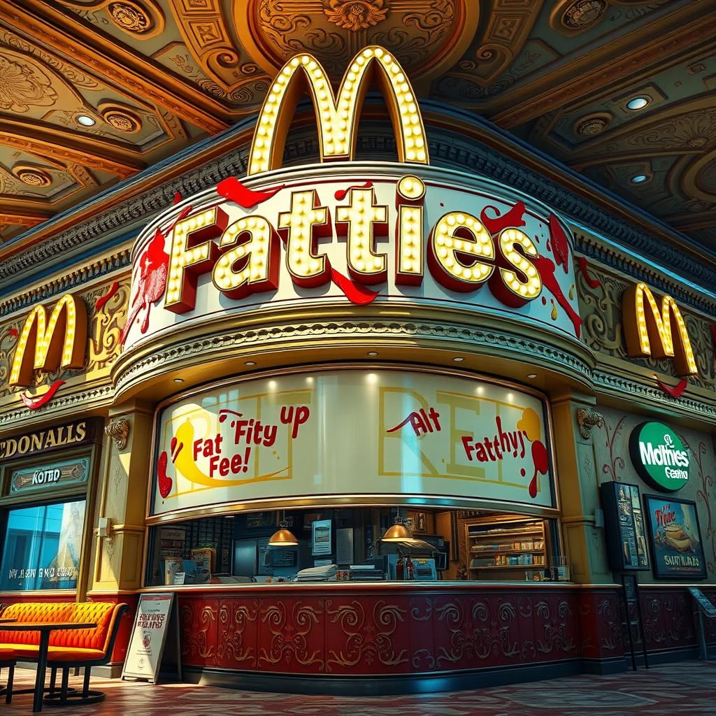 McDonald's Restaurant Concept Art with Bold Sign