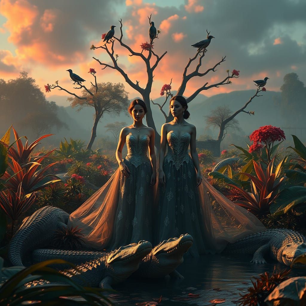 Lésbicas Adormecidas em Luxuoso Veleiro Sob Ameaça de Crocod...