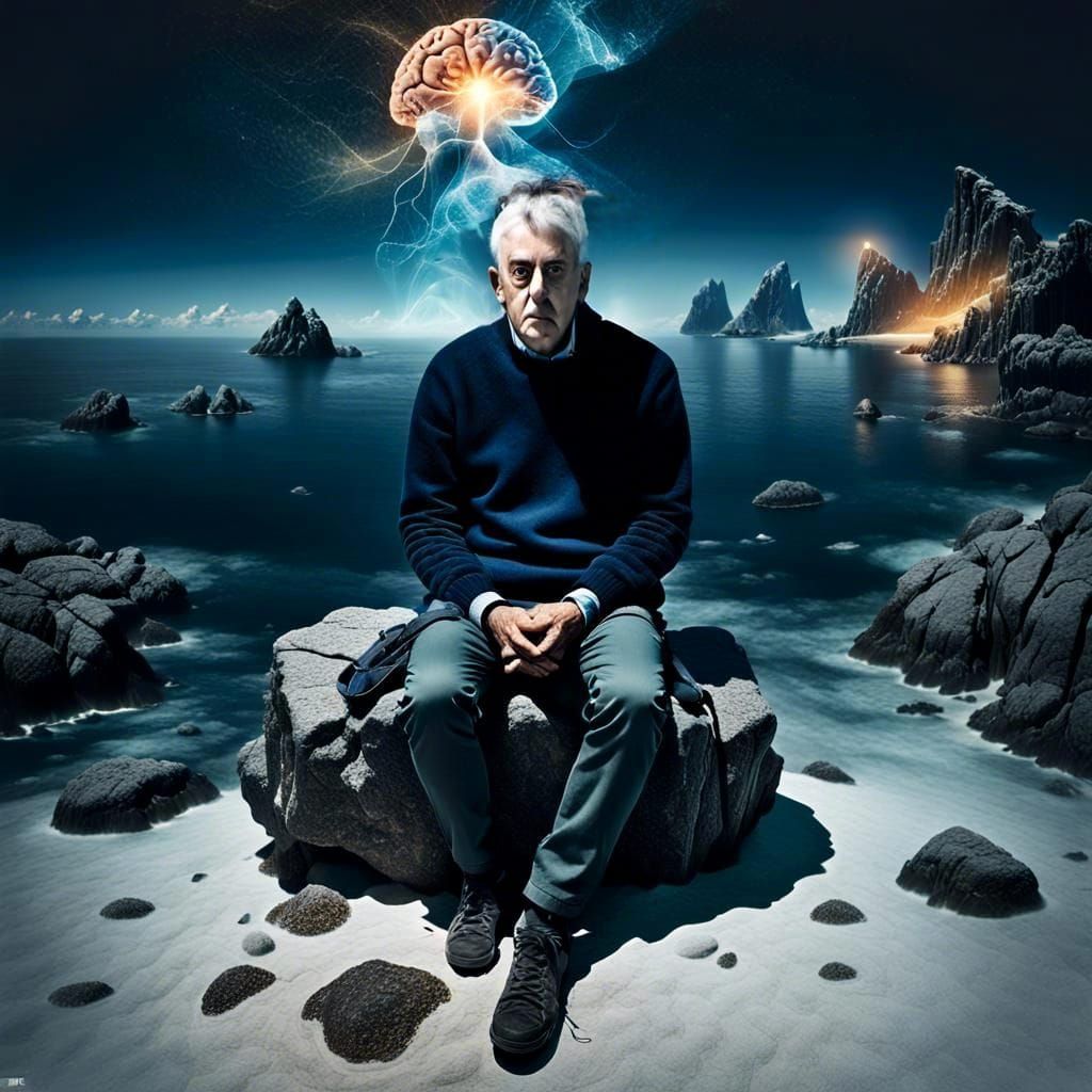 Astral Projection: Gothic Man's Northern Sea Thoughtscape