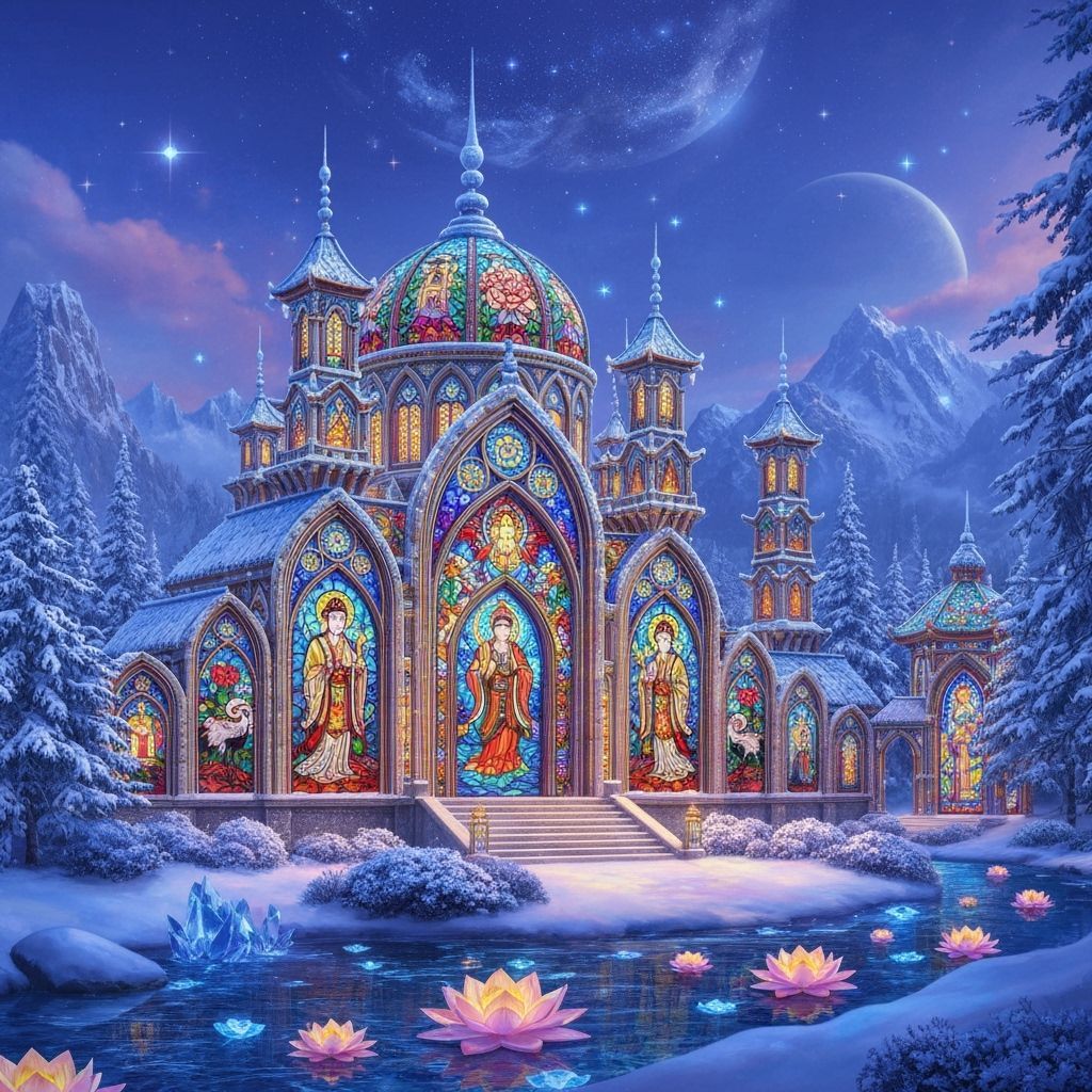 Chinoiserie Stained Glass Winter Palace