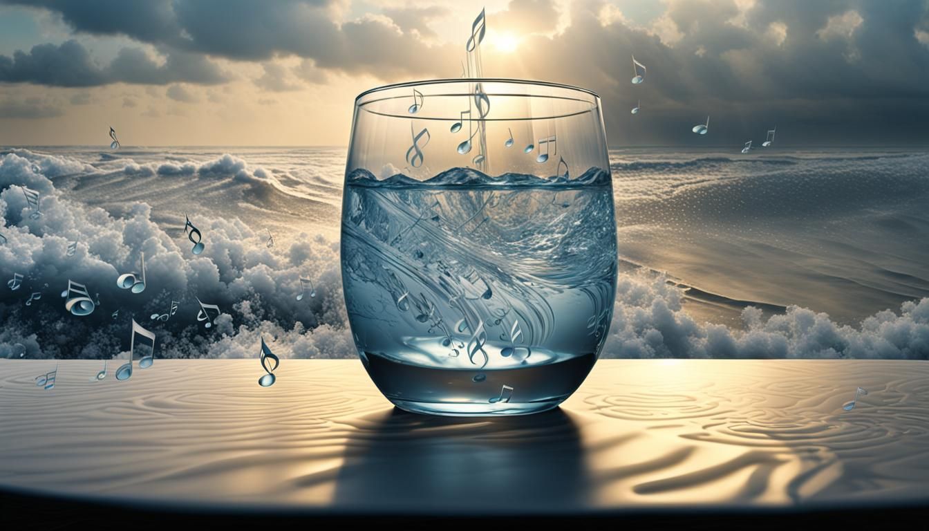 Vibrating Glass of Water Creates Sound