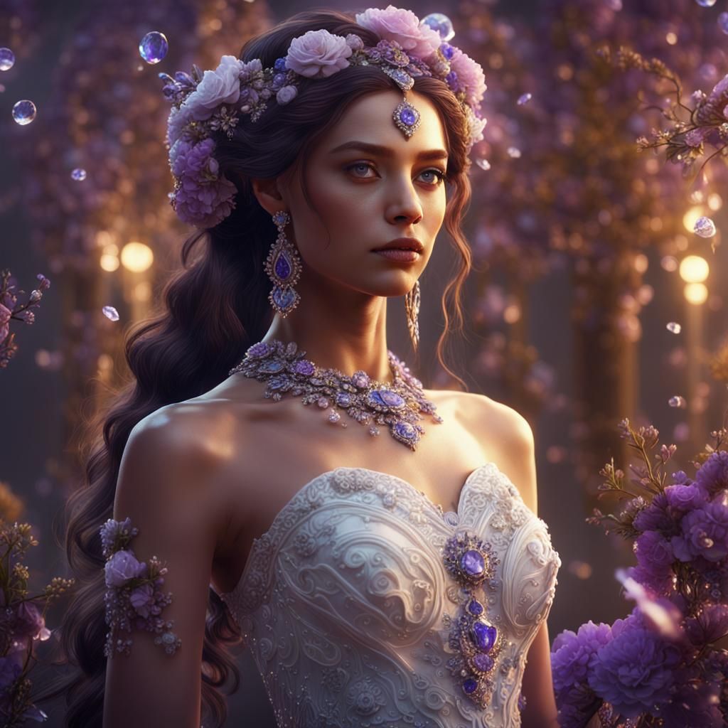 Goddess in Crystal Wedding Dress