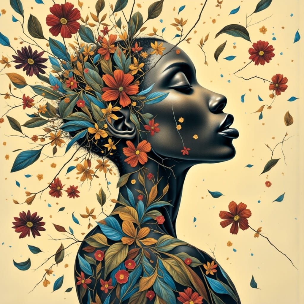 Illustration of a Black Woman's Inner Strength