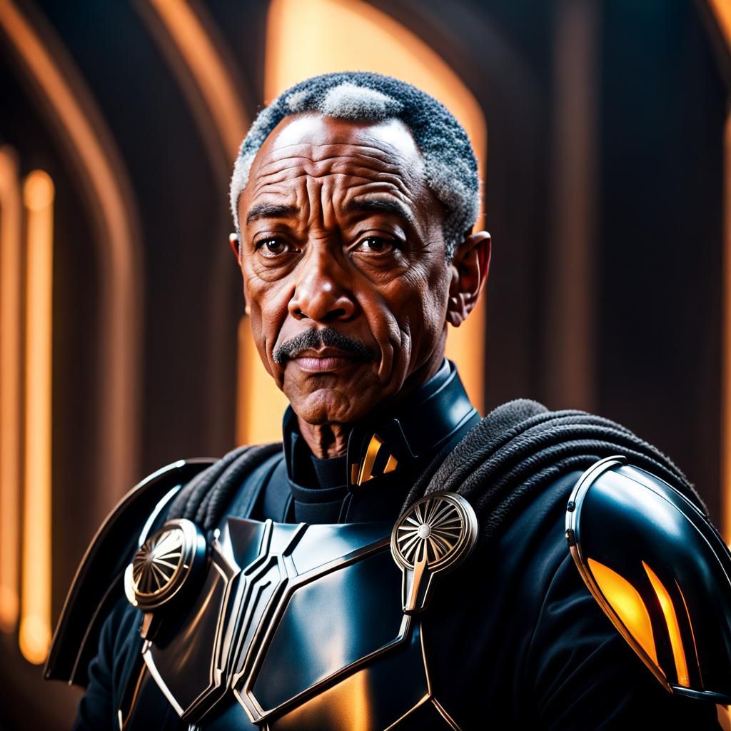 Moff Gideon Close-Up in Mandalorian Armor