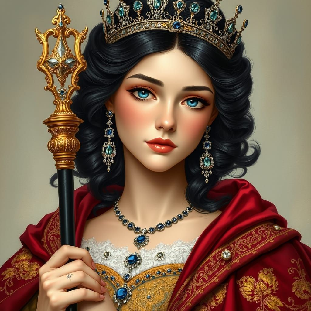 Regal Princess in Elegant Royal Attire