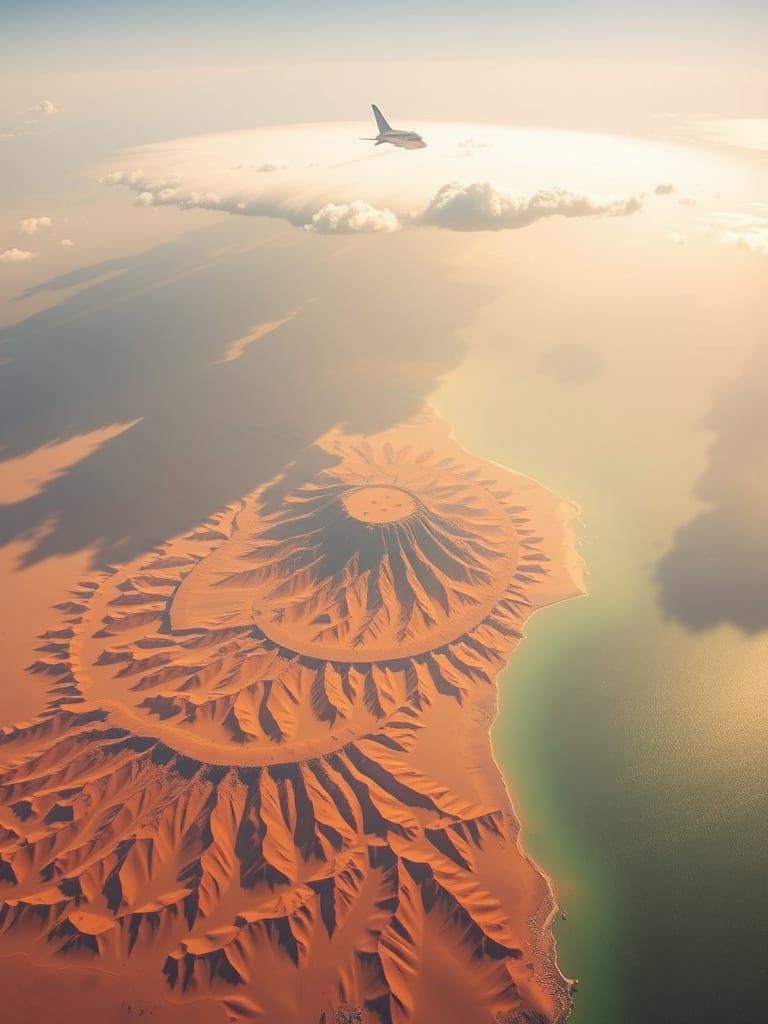 Golden Light Sweeps Across African Coast in Breathtaking Aer...