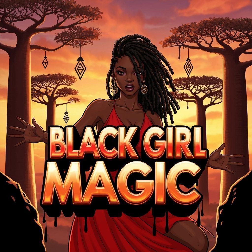 Black Girl Magic in Graffiti Art Style