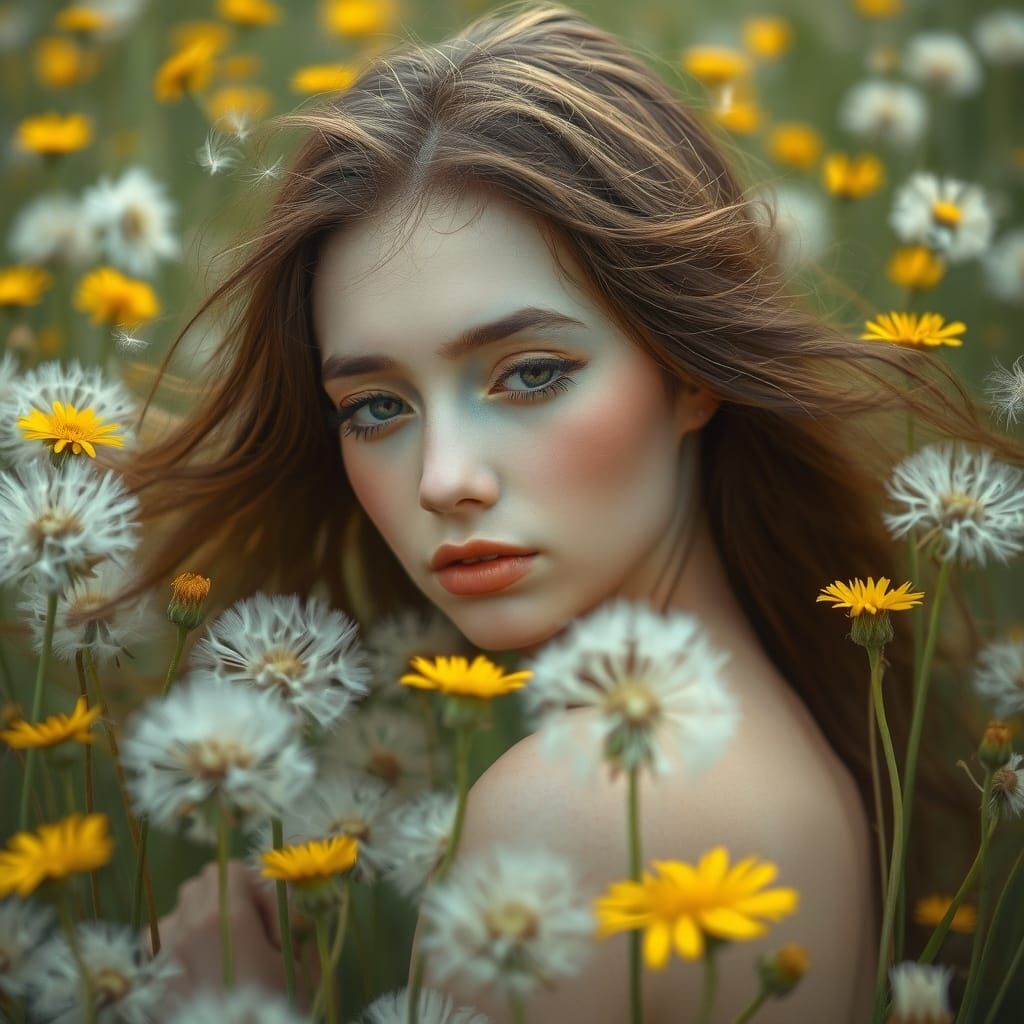 Ethereal Dandelion Dreamscapes in Crystal