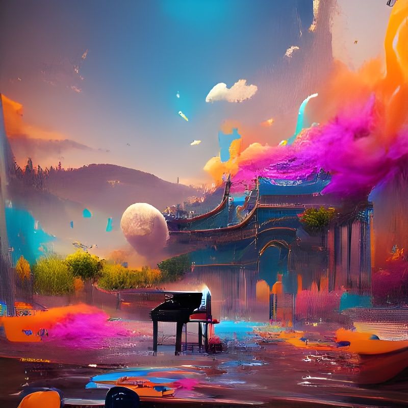 Fantastical Music Concept Art in Deep Color