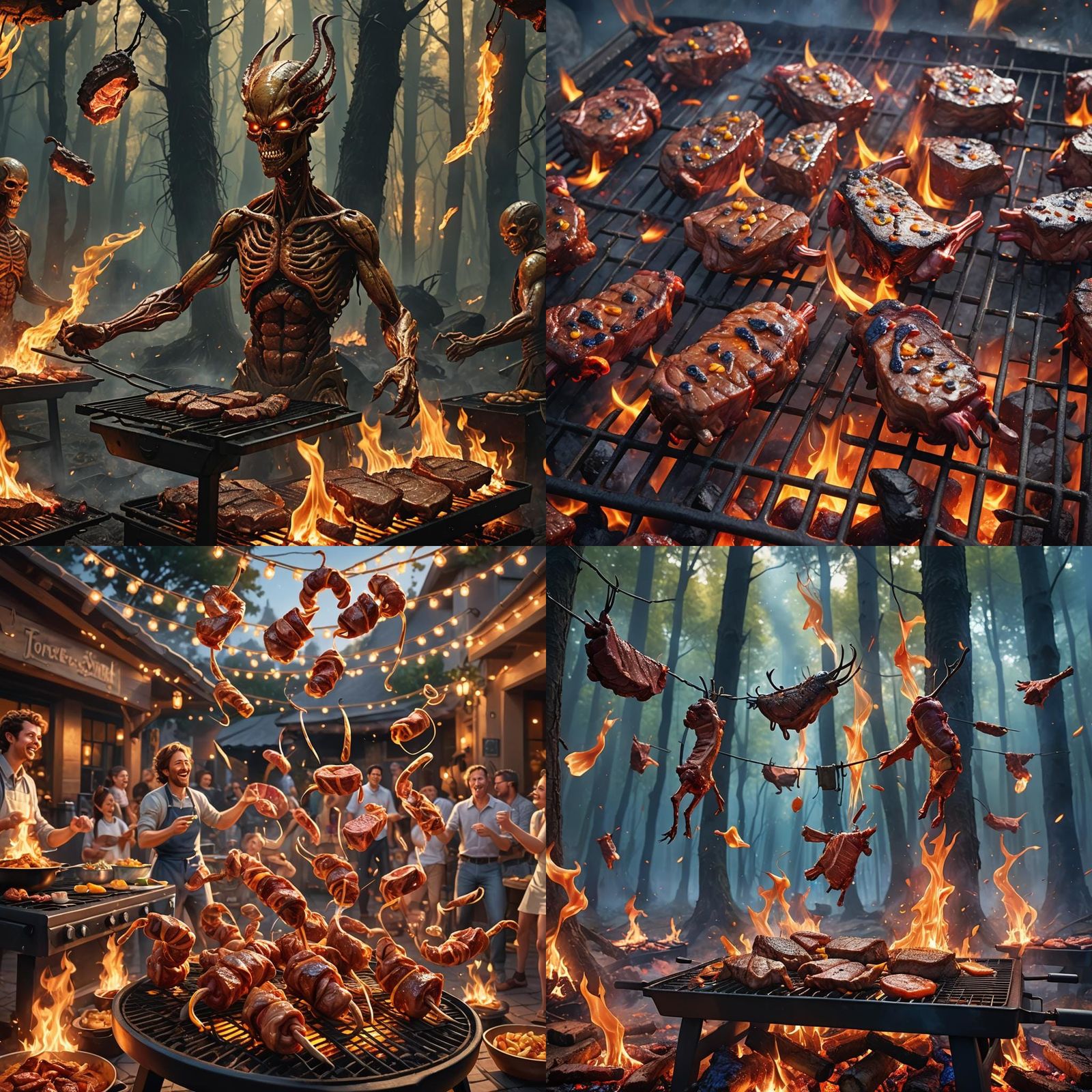 Dancing Meat on the Grill: Fantasy Concept Art