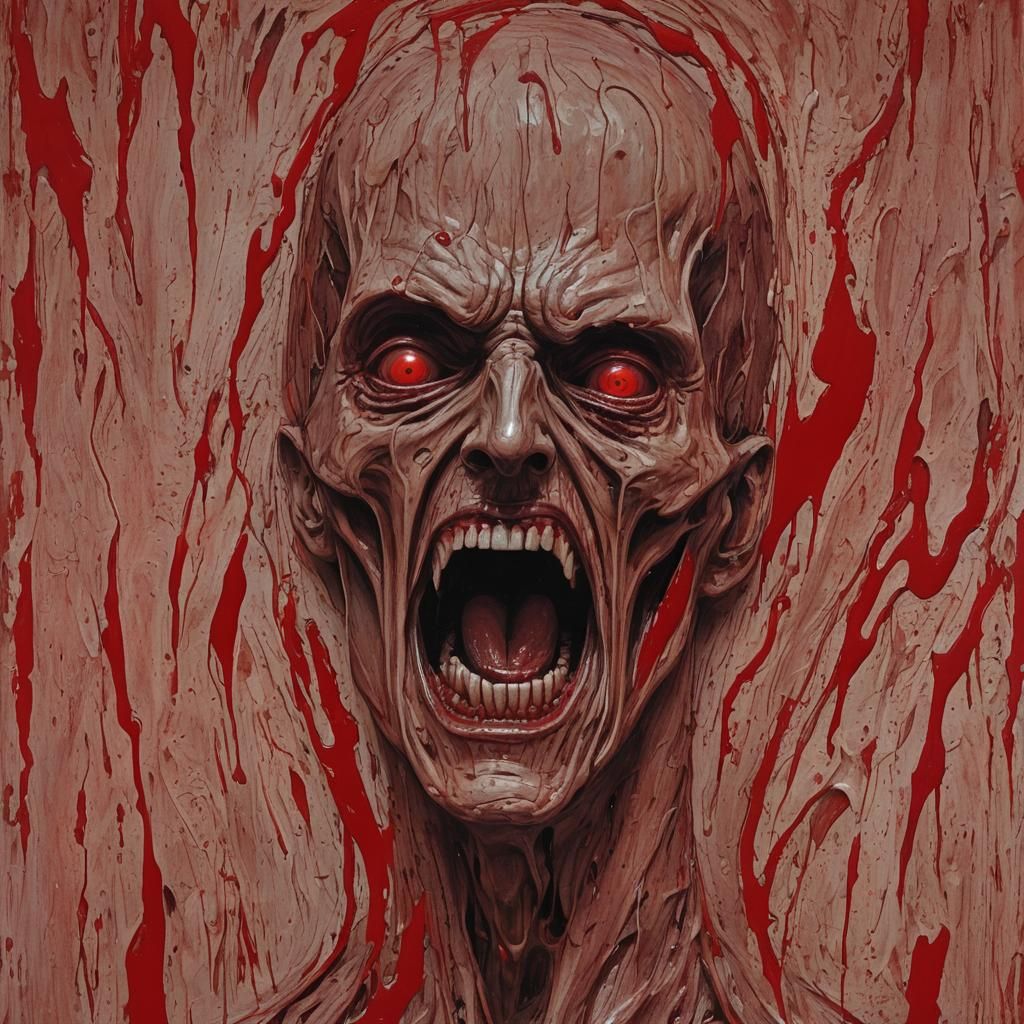 Endless Red Scream: An AI Generated Abstract