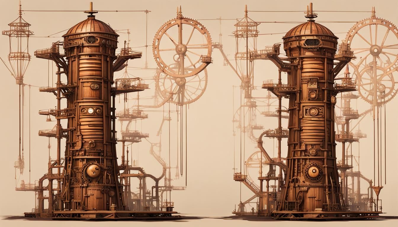 Steampunk Towers: Light Signals and Ancient Tech