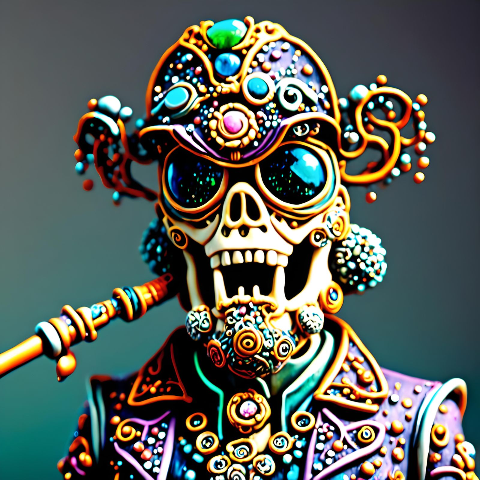 Grotesque Portrait Inspired by Chicago Imagists