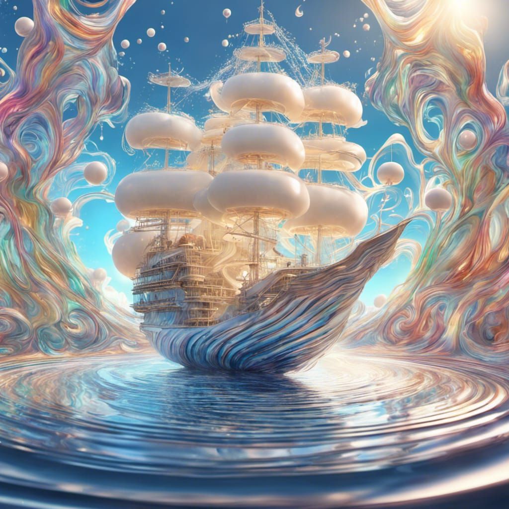 Glass Ship Adventure in a Surreal Wonderland