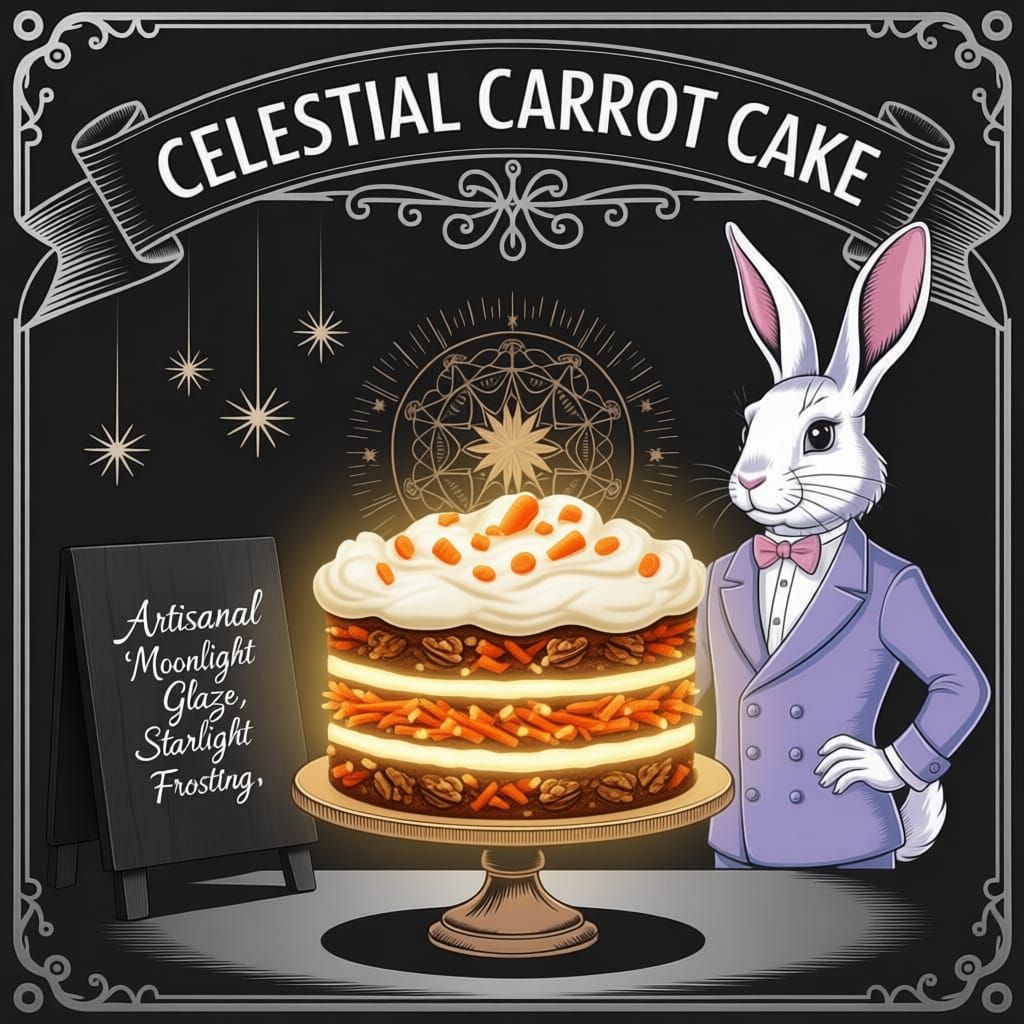 Celestial Carrot Cake with Rabbit Master Chef