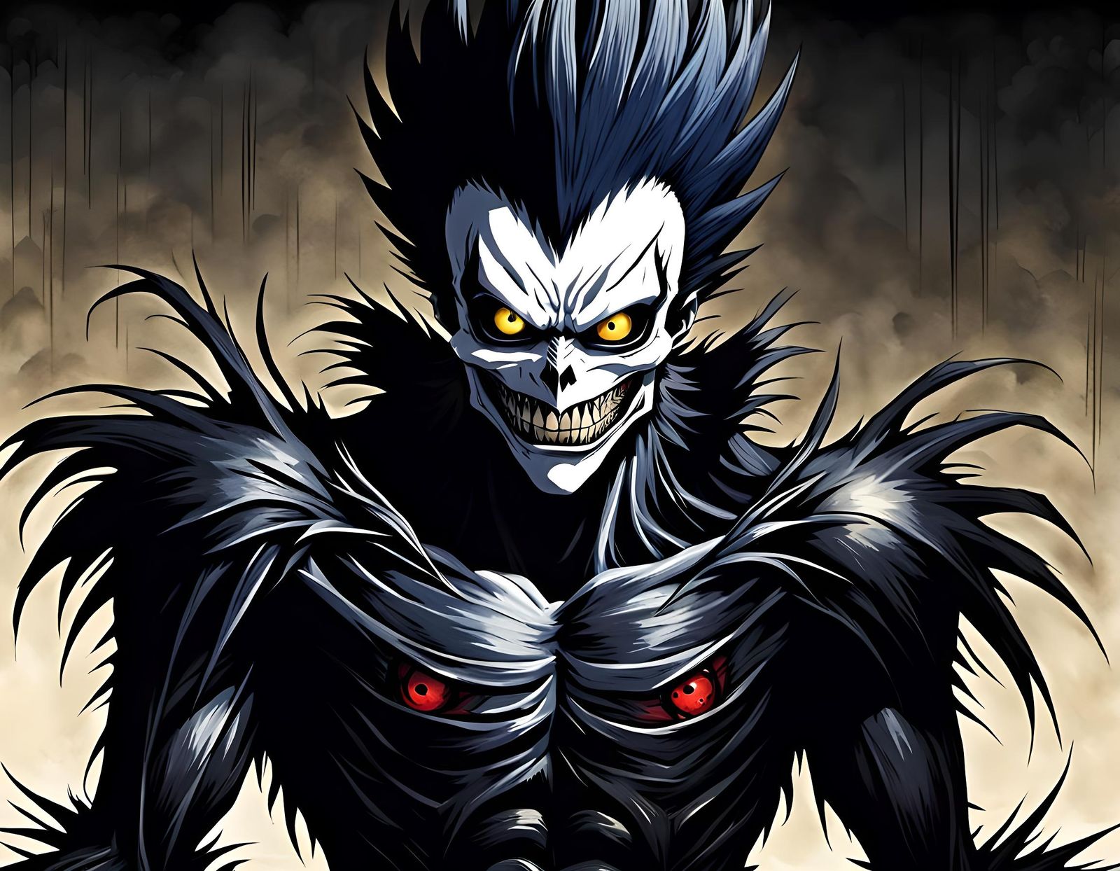 Ryuk the Shinigami with Death Note