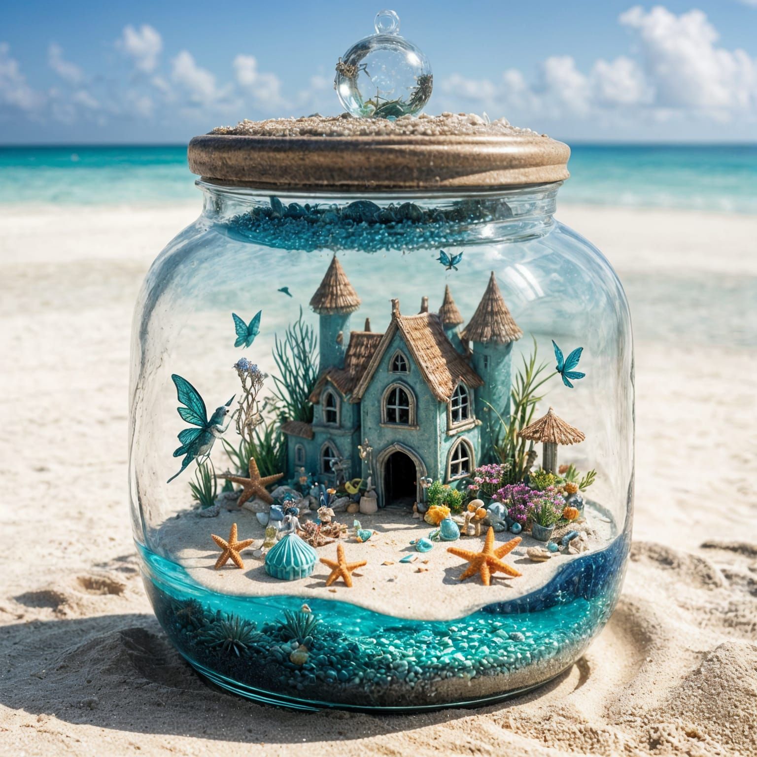 Underwater Fairy Kingdom in a Glass Jar