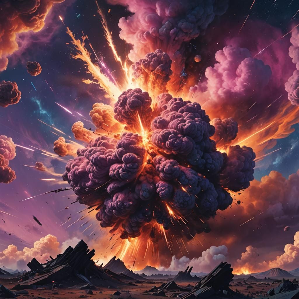 Exploding Galaxy in Deep Space: Digital Matte Painting