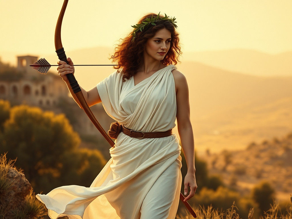 Atalante: Heroic Huntress in Golden Landscape