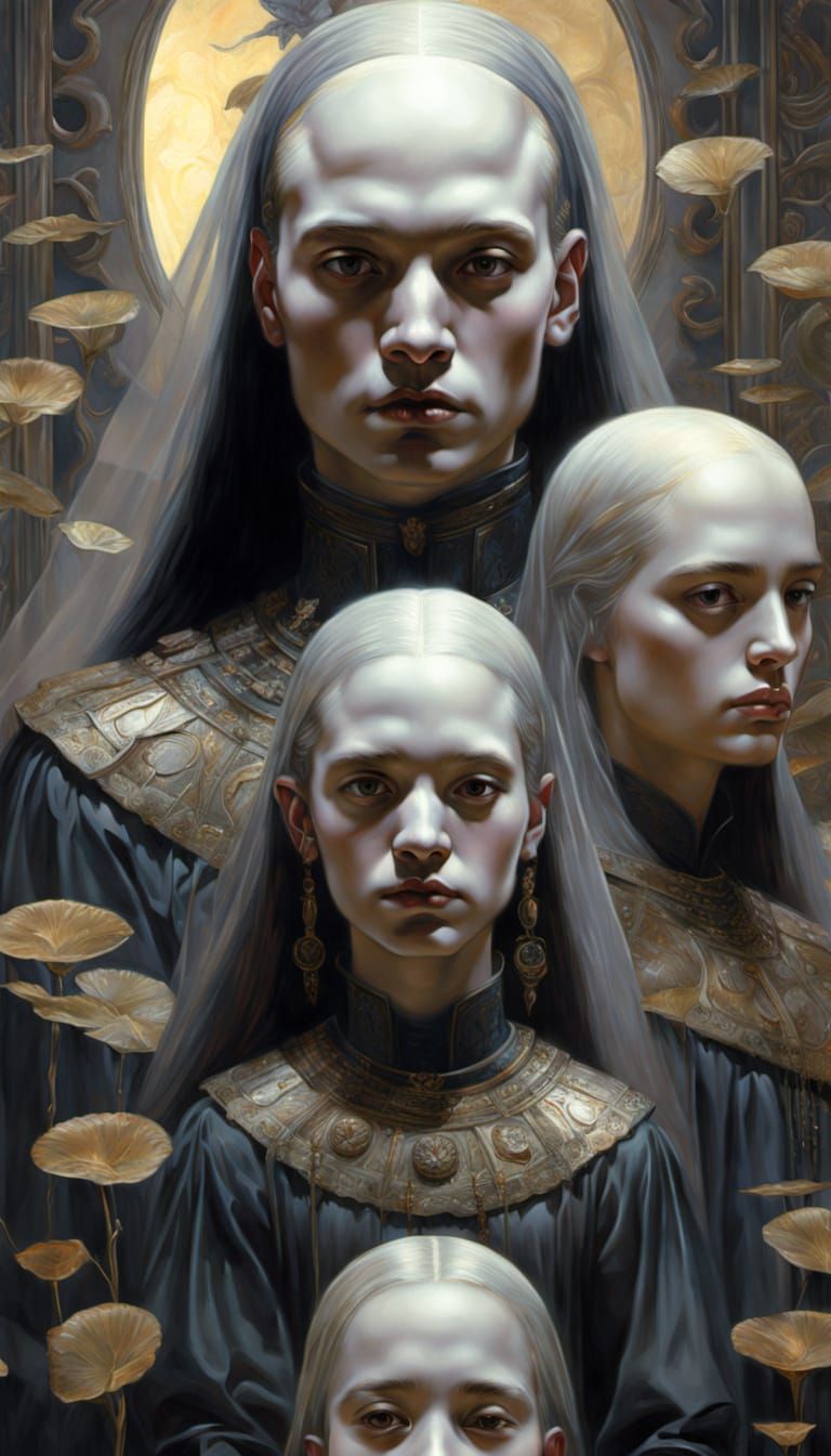 Mythological Scene with Pre-Hispanic Art Style