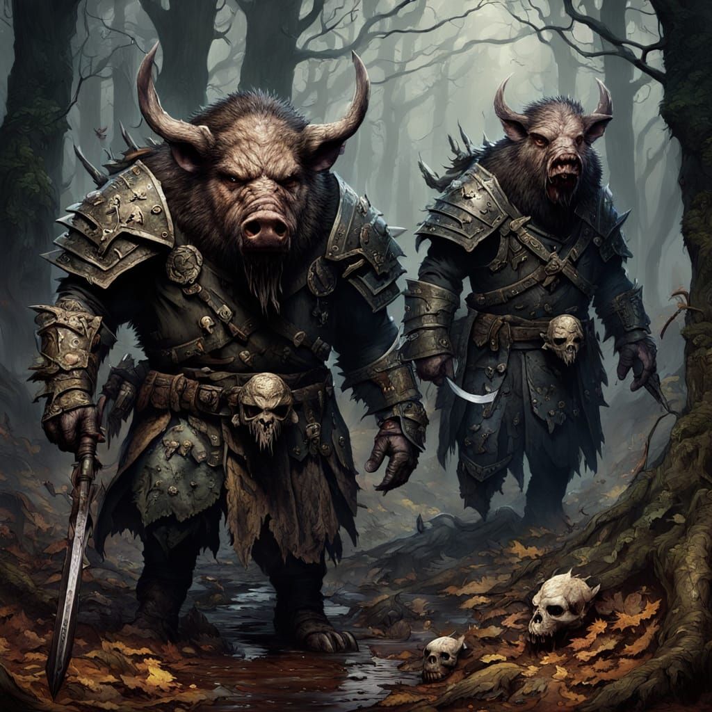 Sinister Hunters in Cursed Medieval Woods
