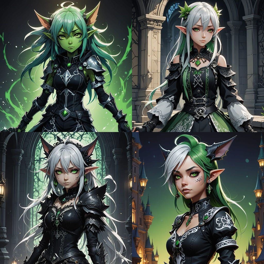 Cyberpunk Goblin Girl in Kingdom Hearts Attire