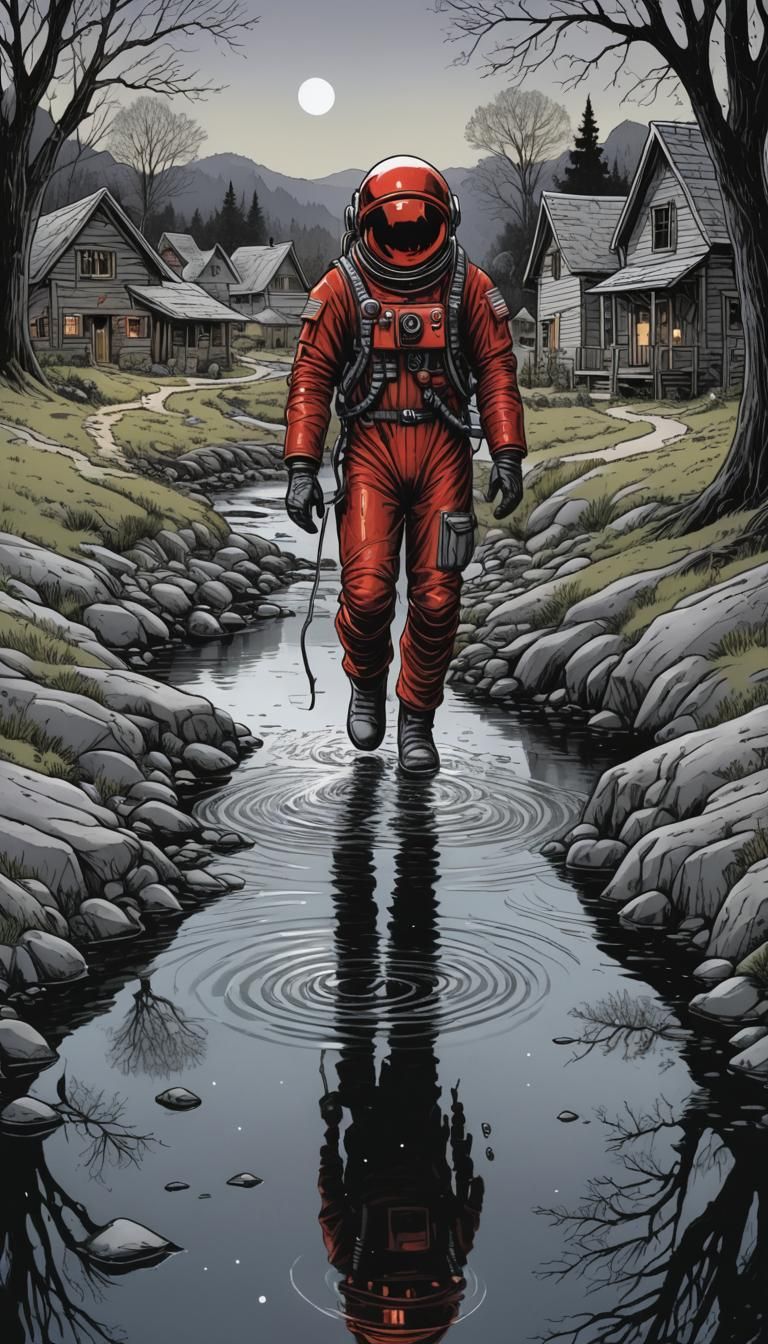 Vermilion Spaceman navigating Silverbrook