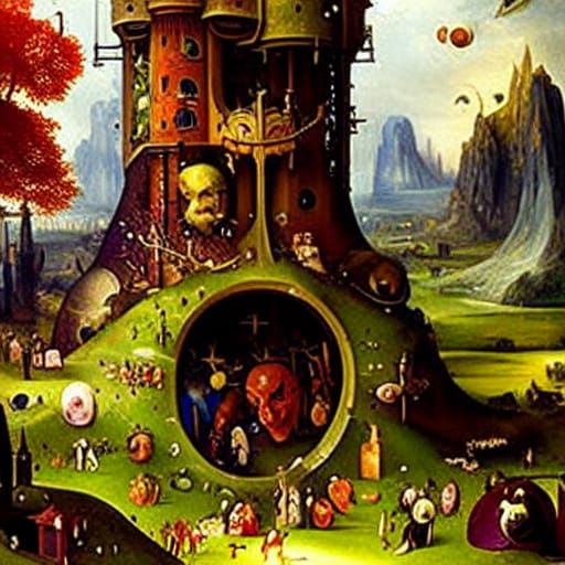 Fantastical Landscape in Deep Color as Matte Painting