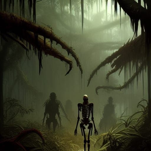 Jungle Skeletons: A Dark Fantasy Masterpiece