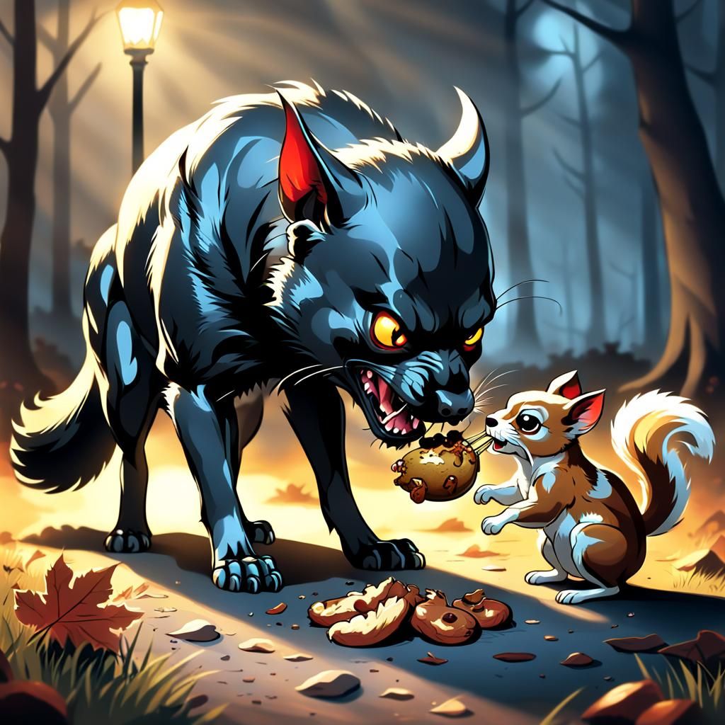 Illustration of a Ferocious Devil Dog