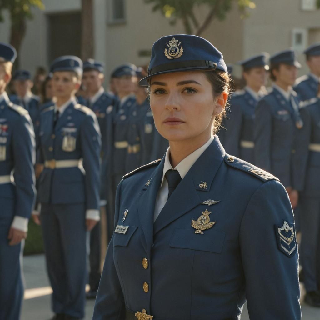 Air Force General Reviews Honor Guard in Cinematic Style